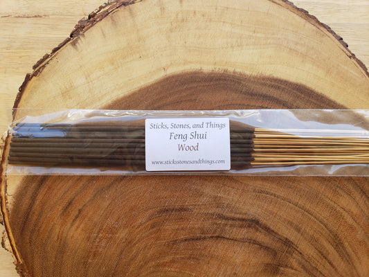 Feng Shui Wood Hand-Dipped Incense Sticks 20 pack