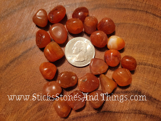 Carnelian Tumbled tiny and small mixed 2 ounce package