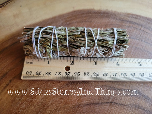 White Sage with Rosemary Smudge Stick 4 inches