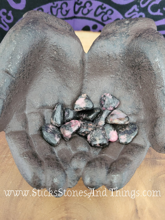 Rhodonite tumbled stone .75-1 inch