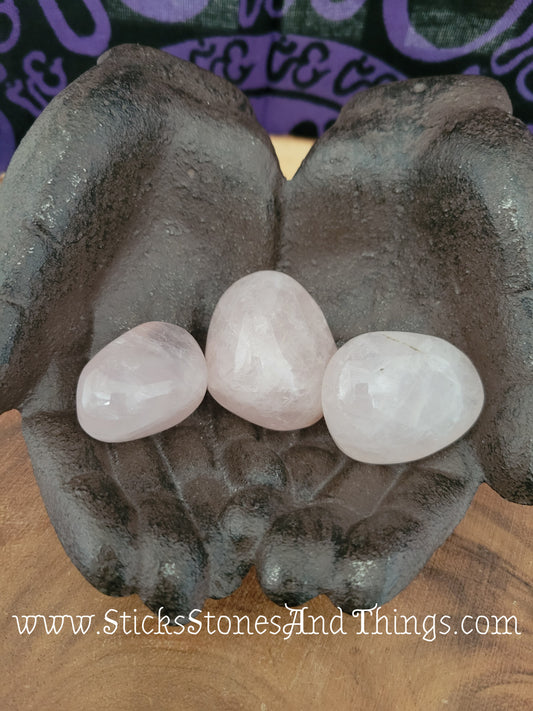 Rose Quartz Chakra Stone, XXL tumbled stones 1.5-1.75 inches