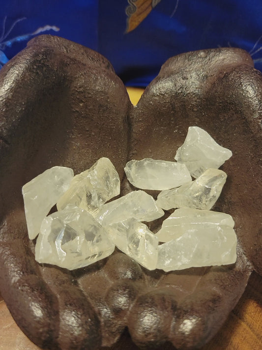 White Calcite Rough Crystals