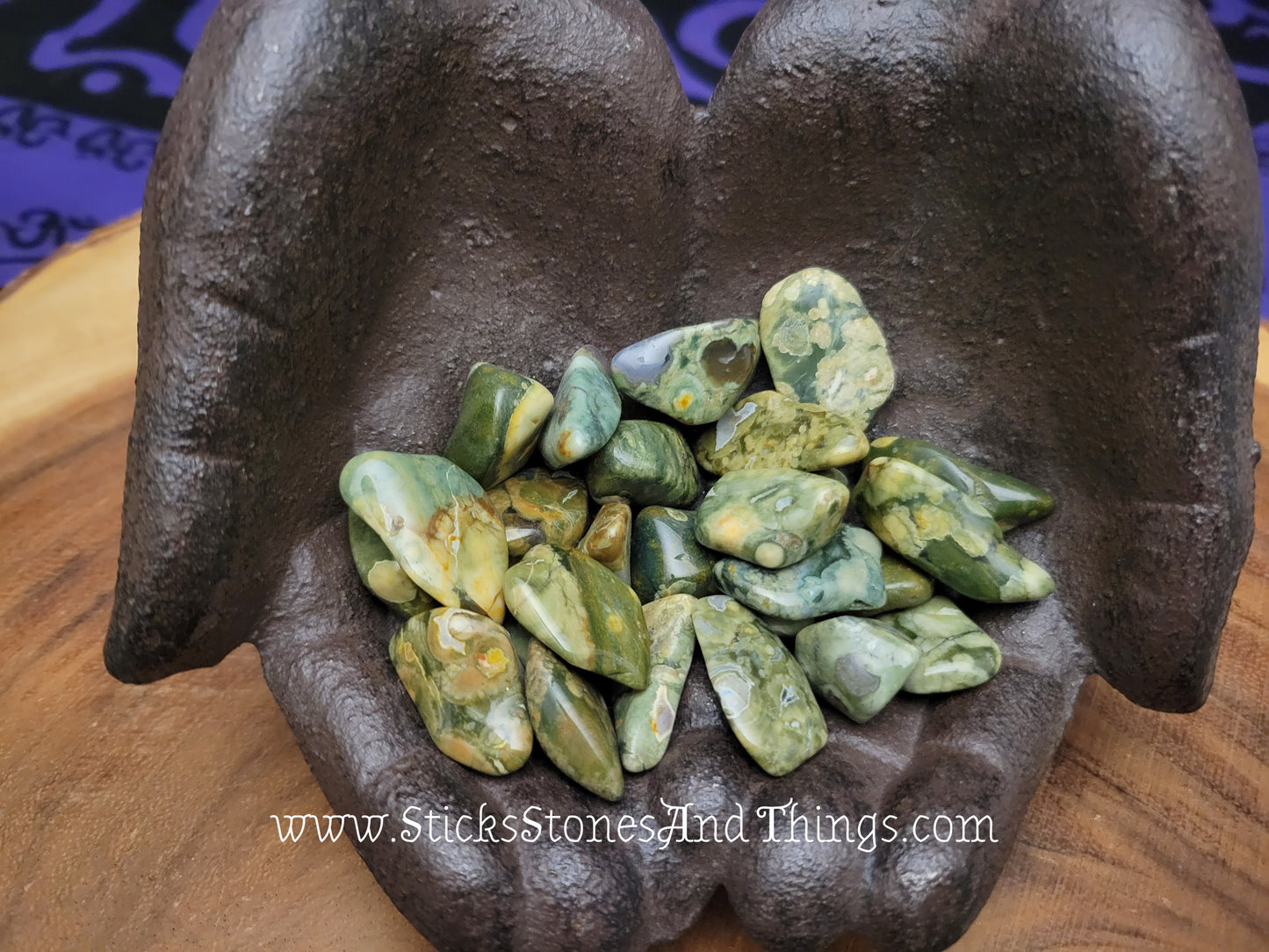 Rainforest Jasper Tumbled Stone 1 inch