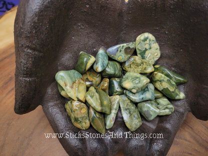 Rainforest Jasper Tumbled Stone 1 inch