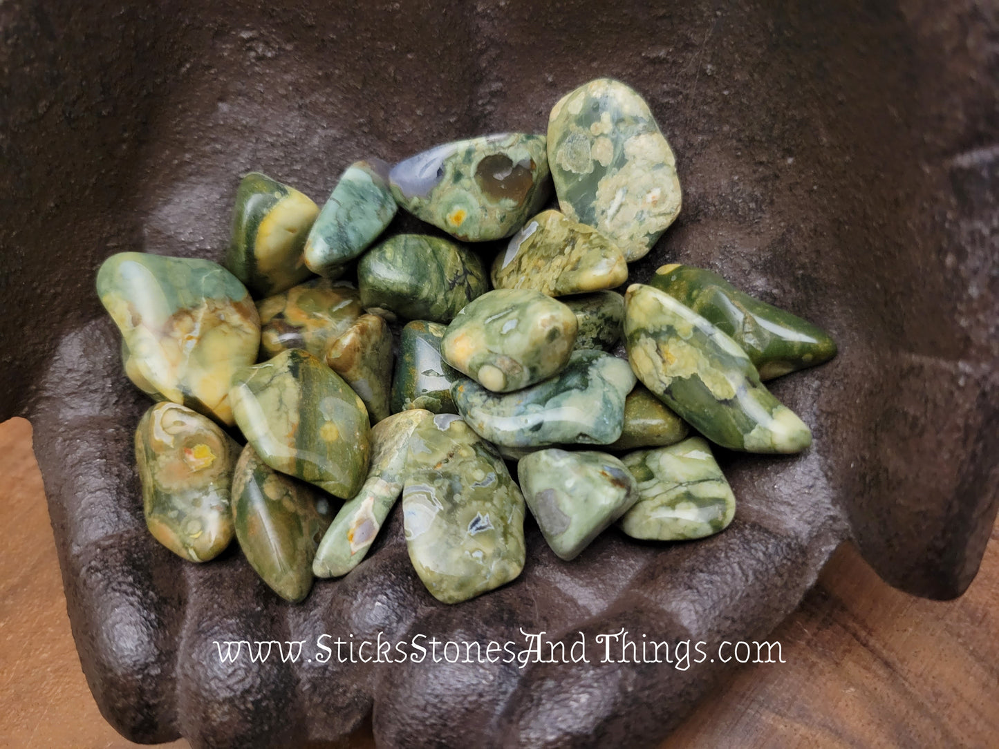 Rainforest Jasper Tumbled Stone 1 inch