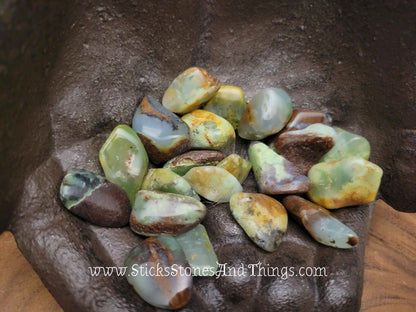 Chrysoprase Tumbled Stones .75-1 inches