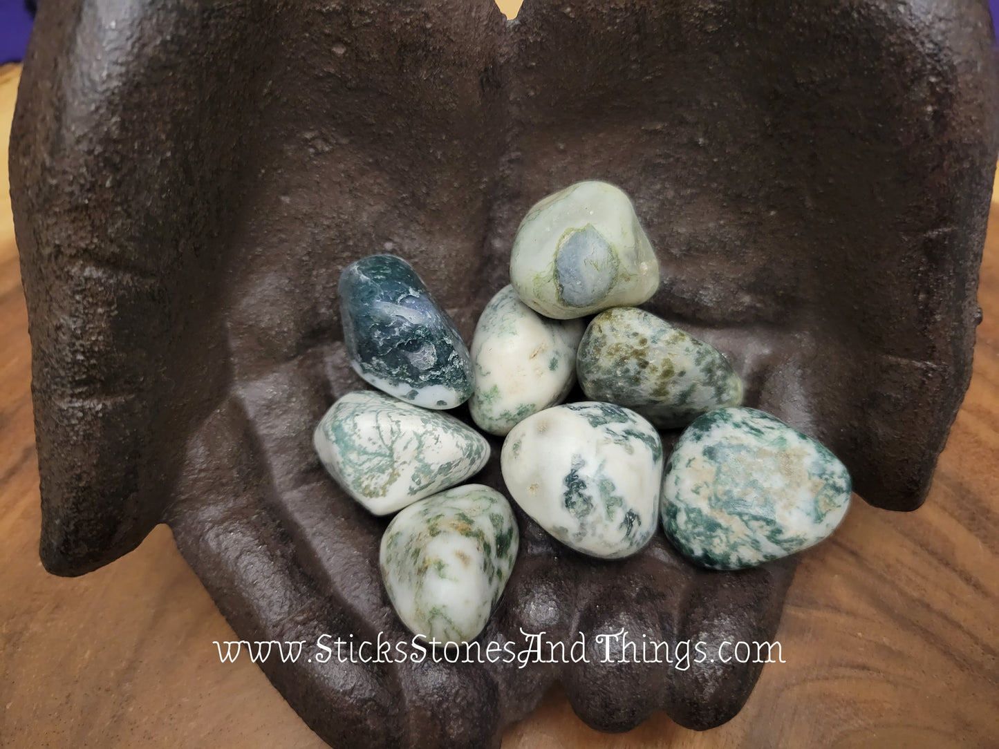 Tree Agate Tumbled Stone 1.25 inches