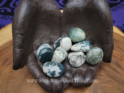 Tree Agate Tumbled Stone 1.25 inches