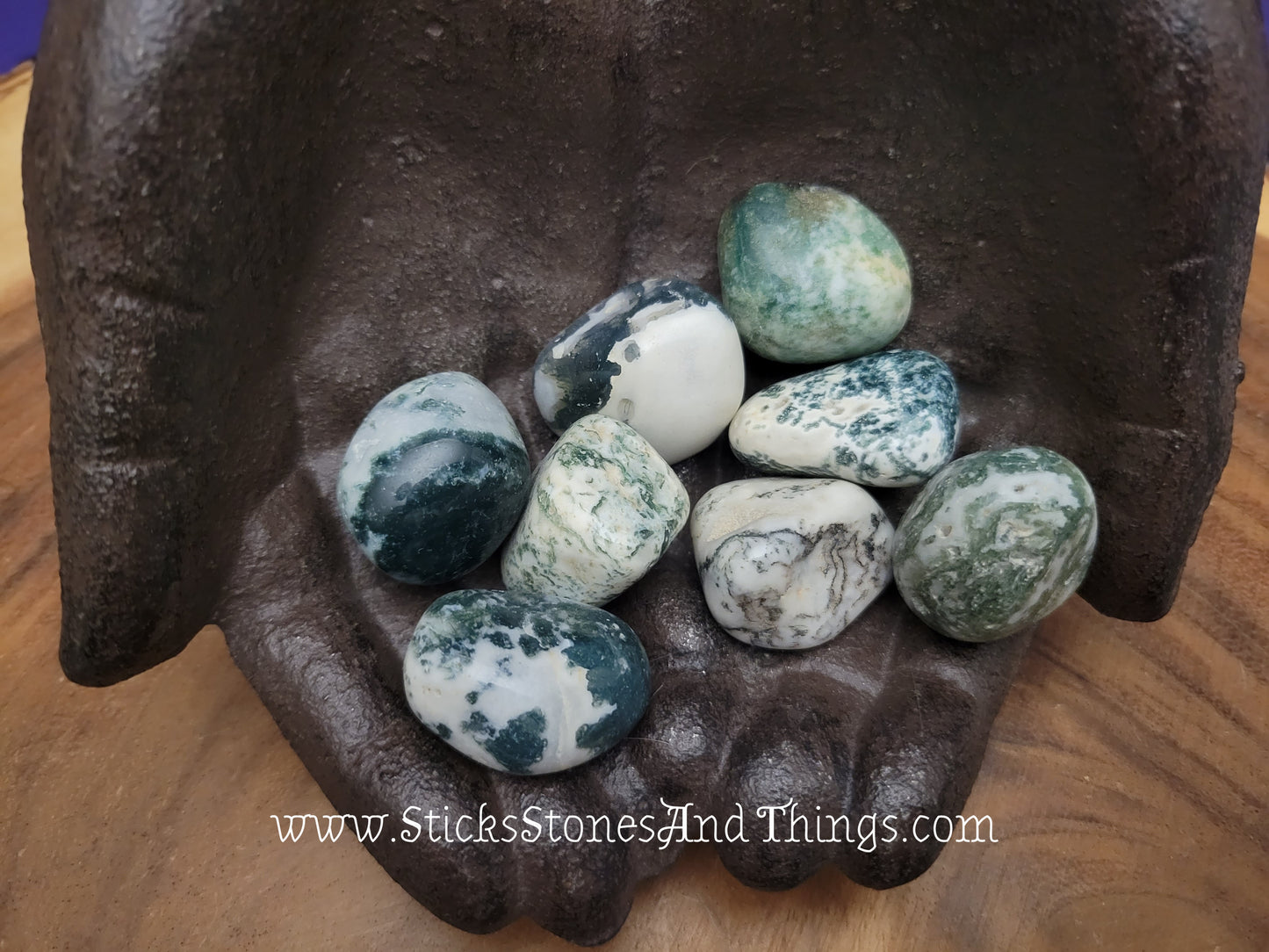 Tree Agate Tumbled Stone 1.25 inches