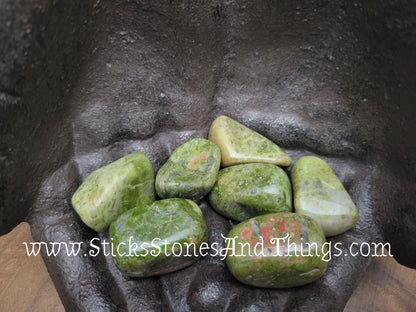 Unakite Tumbled Stone 1-1.25 inches