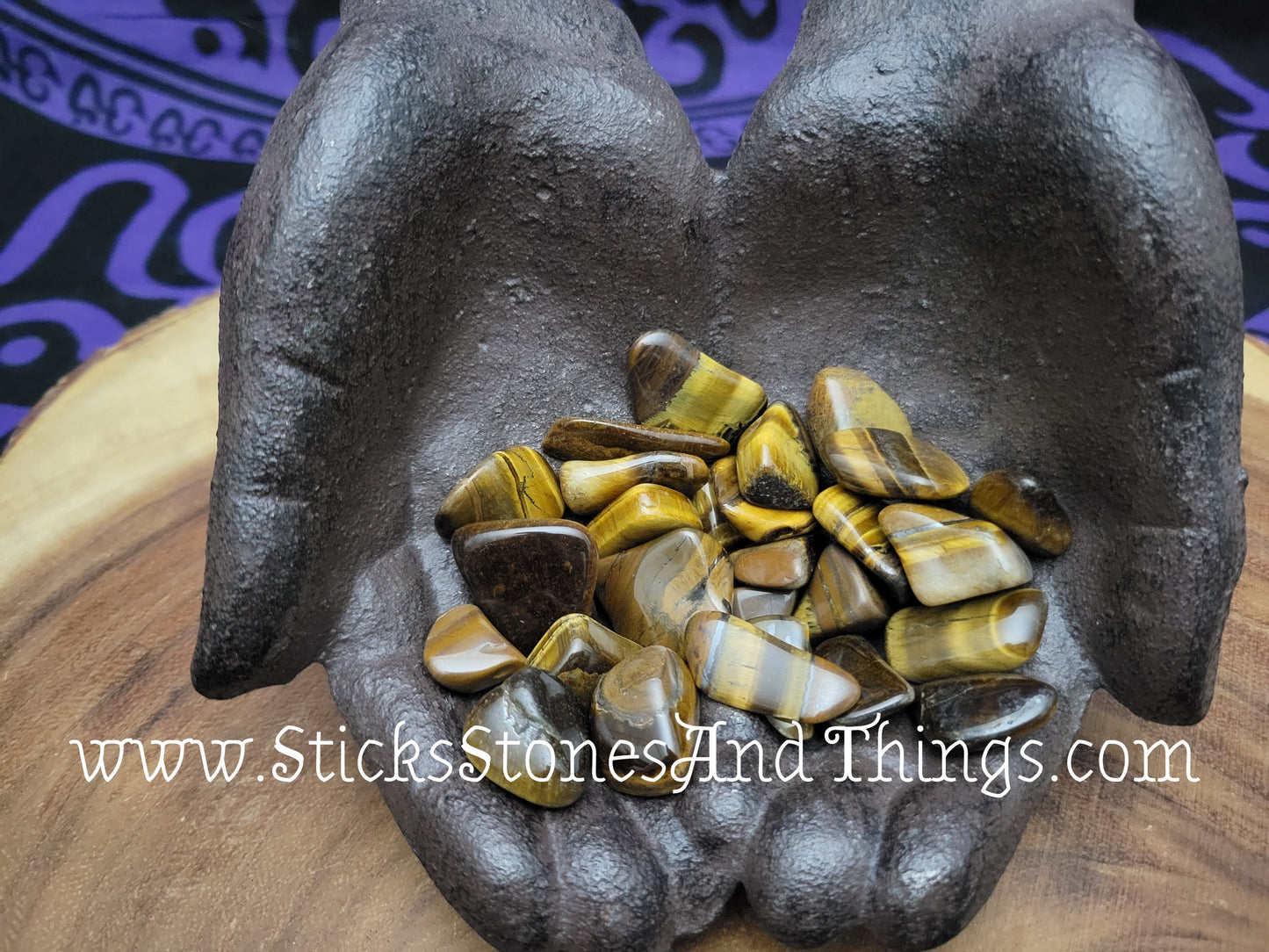 Yellow Tiger's Eye Tumbled Stone .75-1 inches