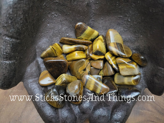 Yellow Tiger's Eye Tumbled Stone .75-1 inches