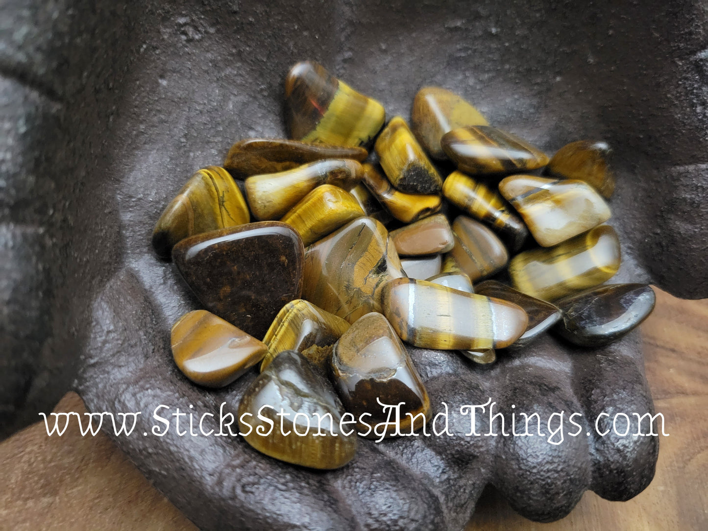 Yellow Tiger's Eye Tumbled Stone .75-1 inches