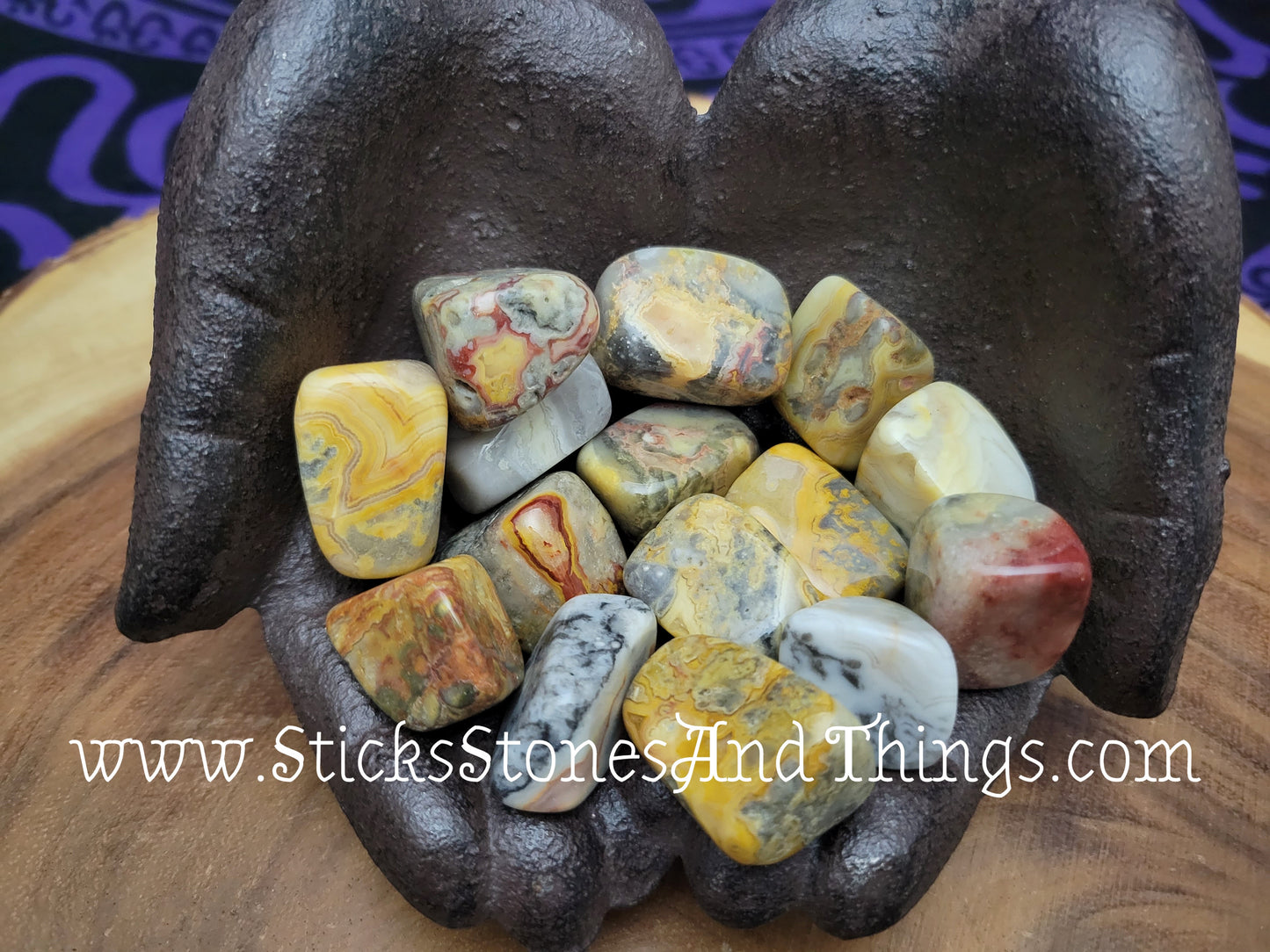 Crazy Lace Agate Tumbled Stones 1 inch