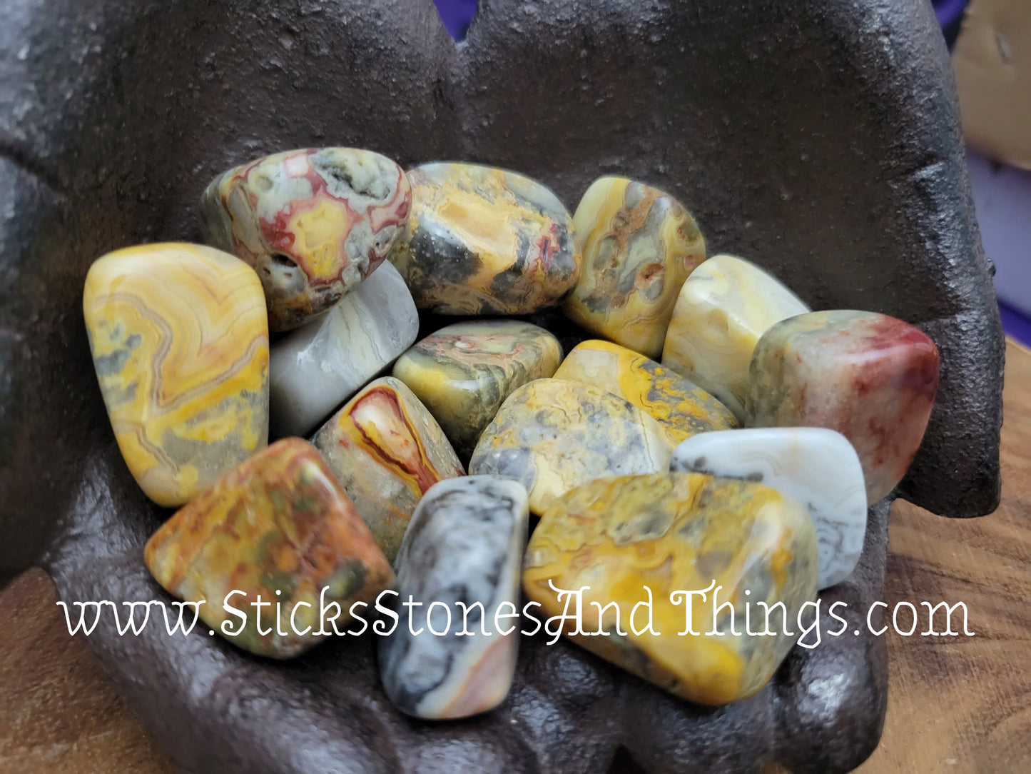 Crazy Lace Agate Tumbled Stones 1 inch