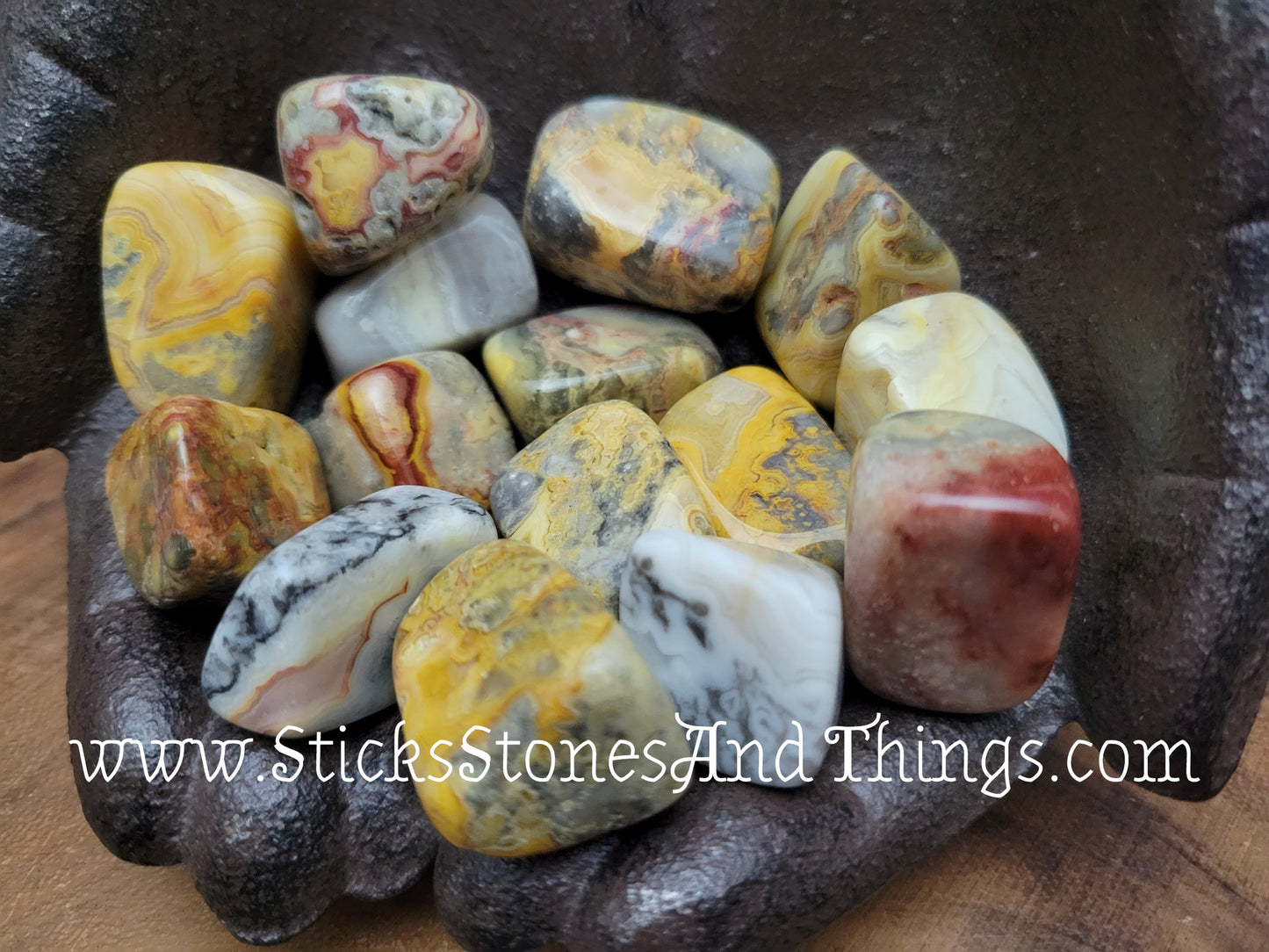 Crazy Lace Agate Tumbled Stones 1 inch