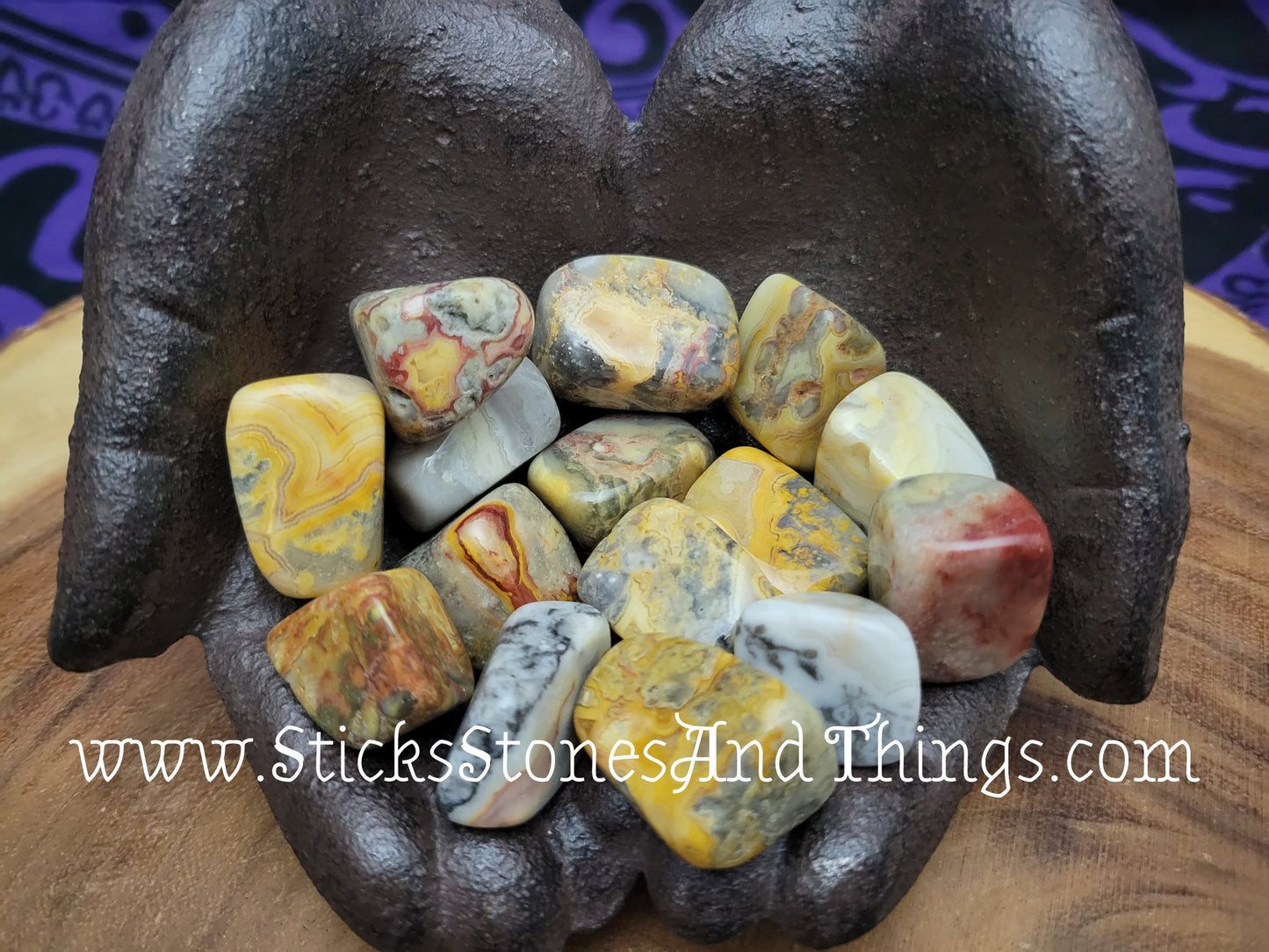 Crazy Lace Agate Tumbled Stones 1 inch