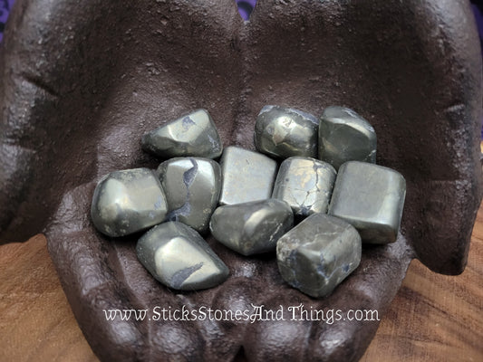 Pyrite Tumbled Stone 1.25 inches