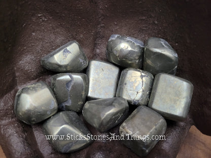 Pyrite Tumbled Stone 1.25 inches