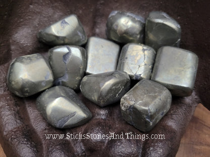 Pyrite Tumbled Stone 1.25 inches