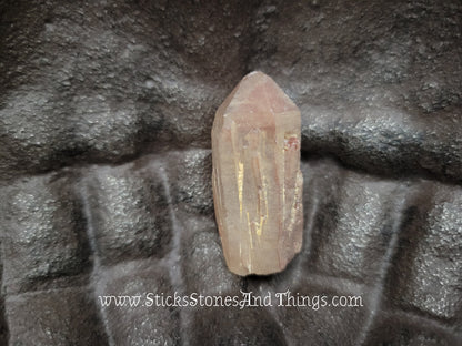 Hematite in Quartz Points 1.25 inches