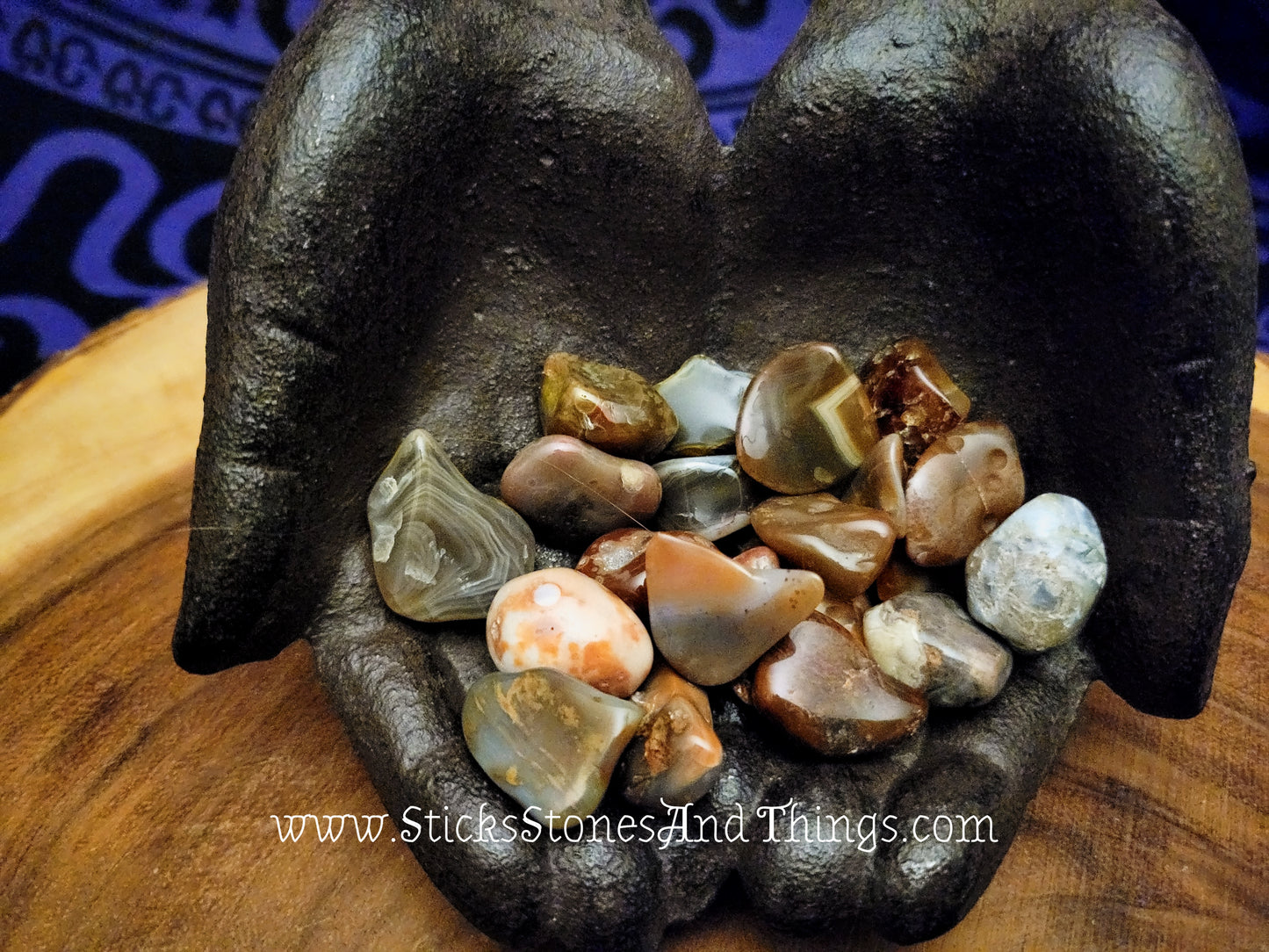 Mixed Agate Tumbled Crystal 1 inch