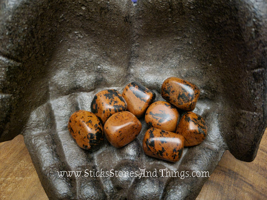Mahogany Obsidian Tumbled Stone .75 inch