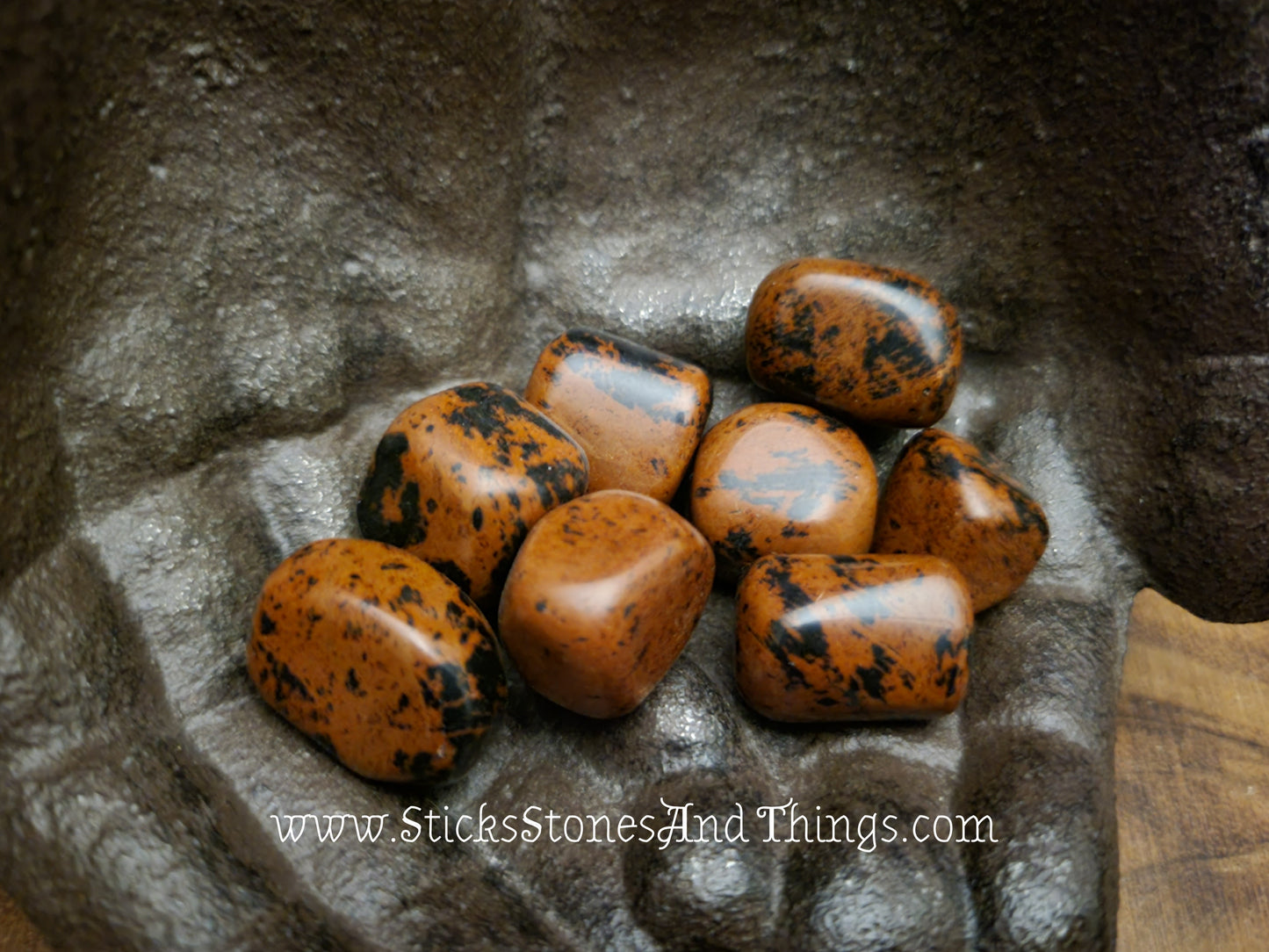 Mahogany Obsidian Tumbled Stone .75 inch