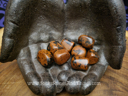 Mahogany Obsidian Tumbled Stone .75 inch