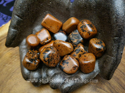 Mahogany Obsidian Tumbled Stone 1 inch