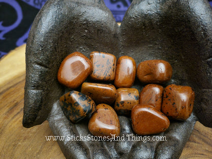 Mahogany Obsidian Tumbled Stone 1.25 inch