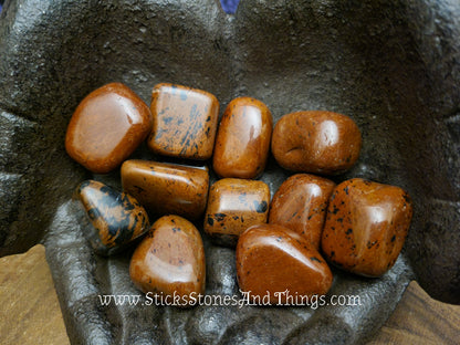 Mahogany Obsidian Tumbled Stone 1.25 inch