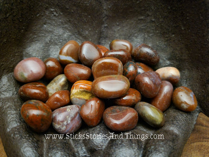 Fancy Jasper Tumbled Stone .75 inch