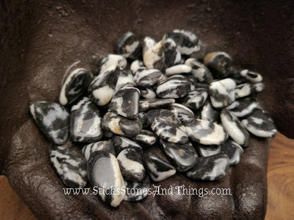 Zebra Stone Tumbled Crystal .5-.75 inches
