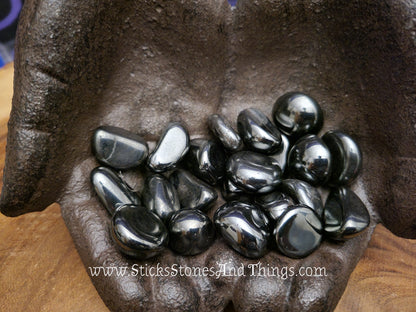 Hematite Tumbled Stone .75 inches