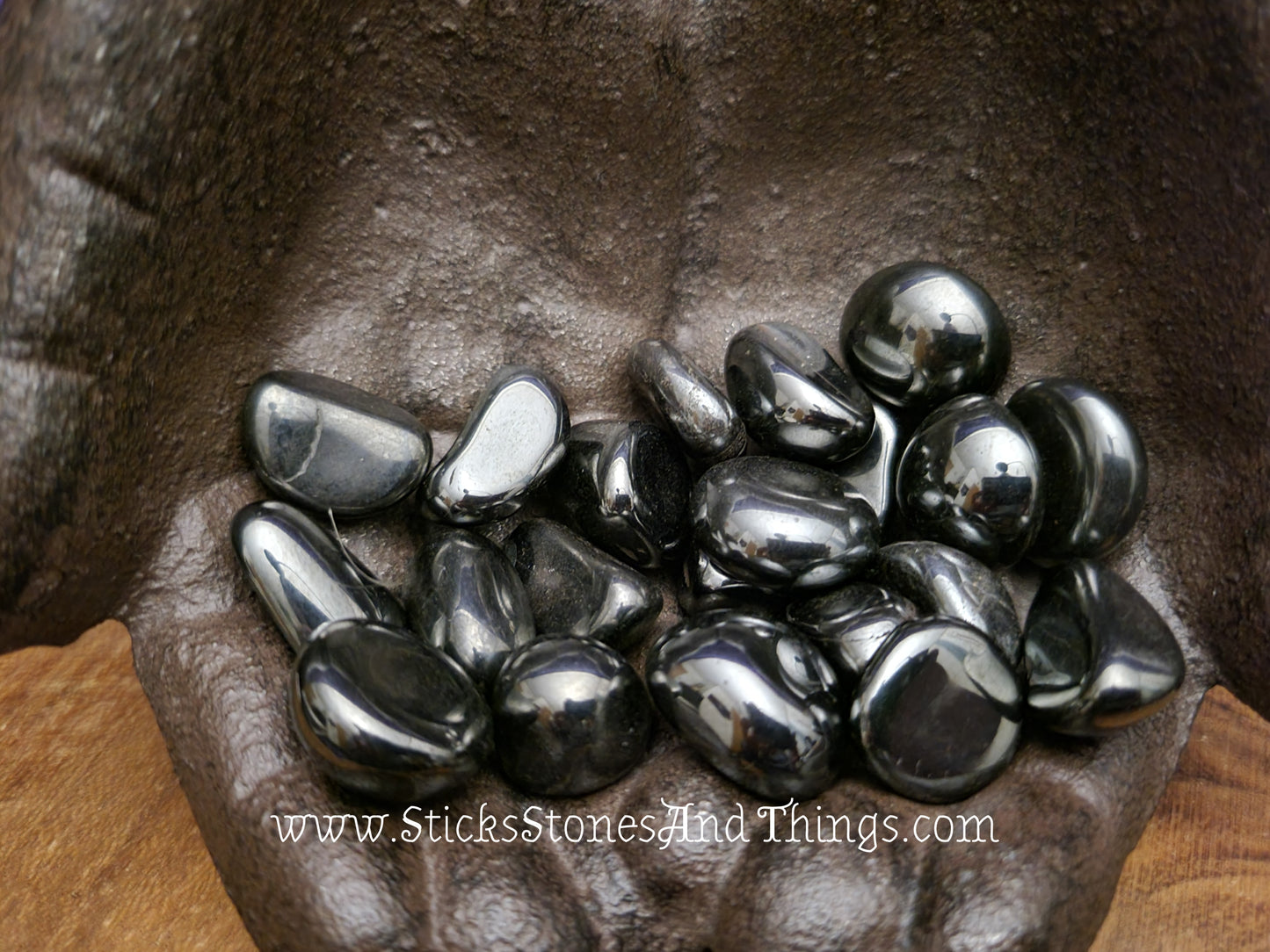 Hematite Tumbled Stone .75 inches