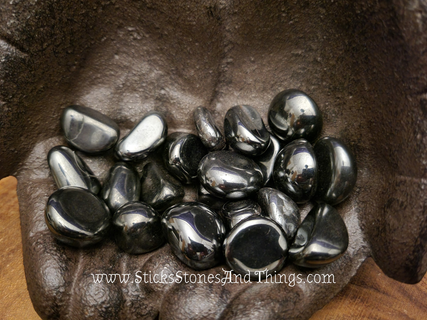 Hematite Tumbled Stone .75 inches