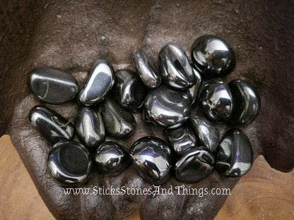 Hematite Tumbled Stone .75 inches