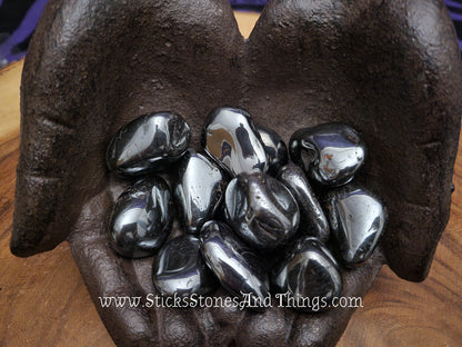 Hematite Tumbled Stone 1.25 inches