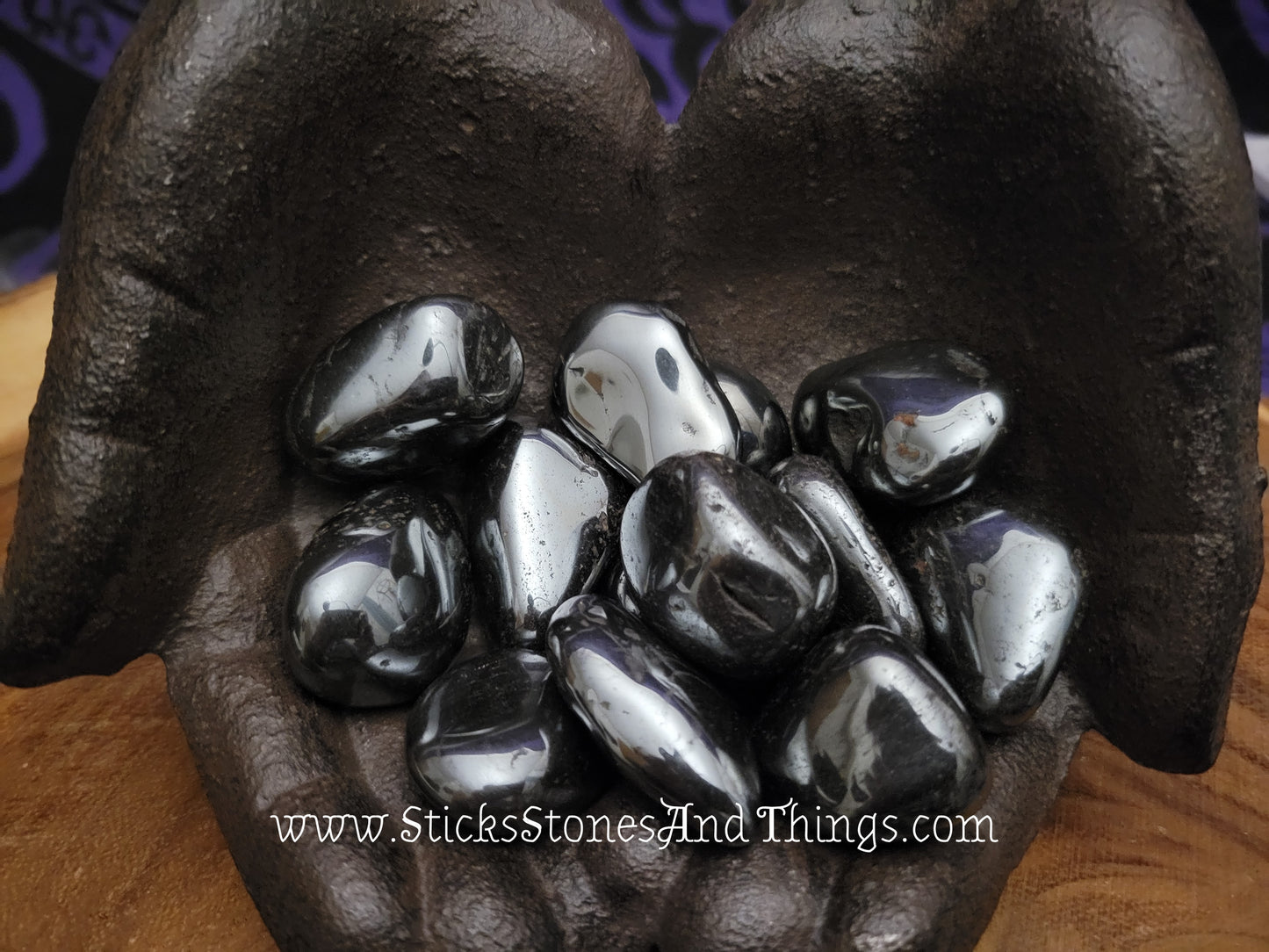 Hematite Tumbled Stone 1.25 inches