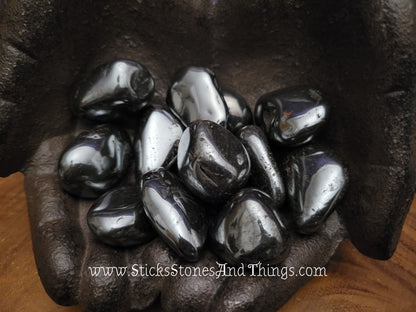 Hematite Tumbled Stone 1.25 inches