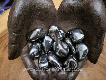 Hematite Tumbled Stone 1.25 inches