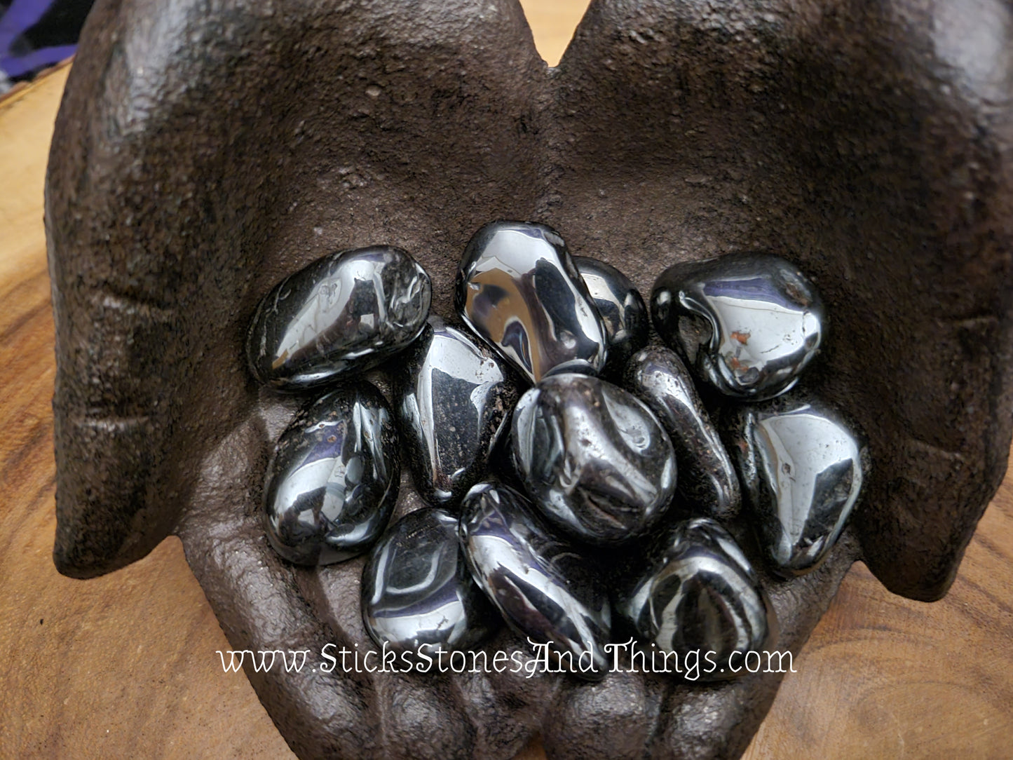 Hematite Tumbled Stone 1.25 inches