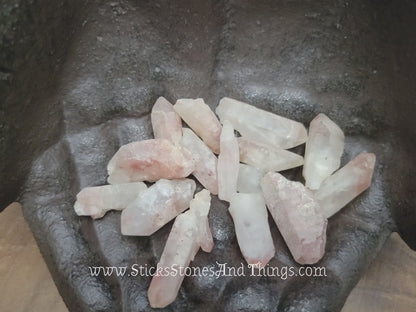 Hematite in Quartz Points 1-1.25 inches