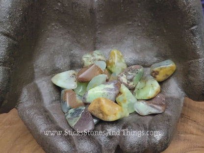 Chrysoprase Tumbled Stones .75-1 inches