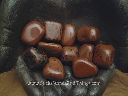 Mahogany Obsidian Tumbled Stone 1.25 inch