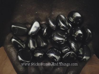 Hematite Tumbled Stone .75 inches