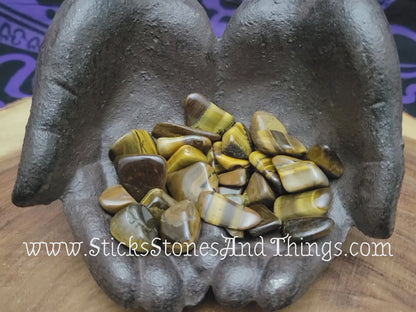 Yellow Tiger's Eye Tumbled Stone .75-1 inches