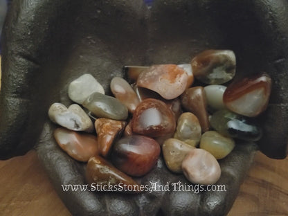 Mixed Agate Tumbled Crystal 1 inch