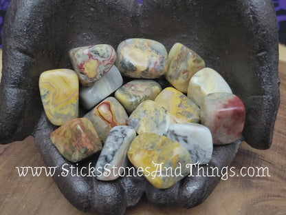 Crazy Lace Agate Tumbled Stones 1 inch